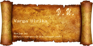 Varga Ulrika névjegykártya